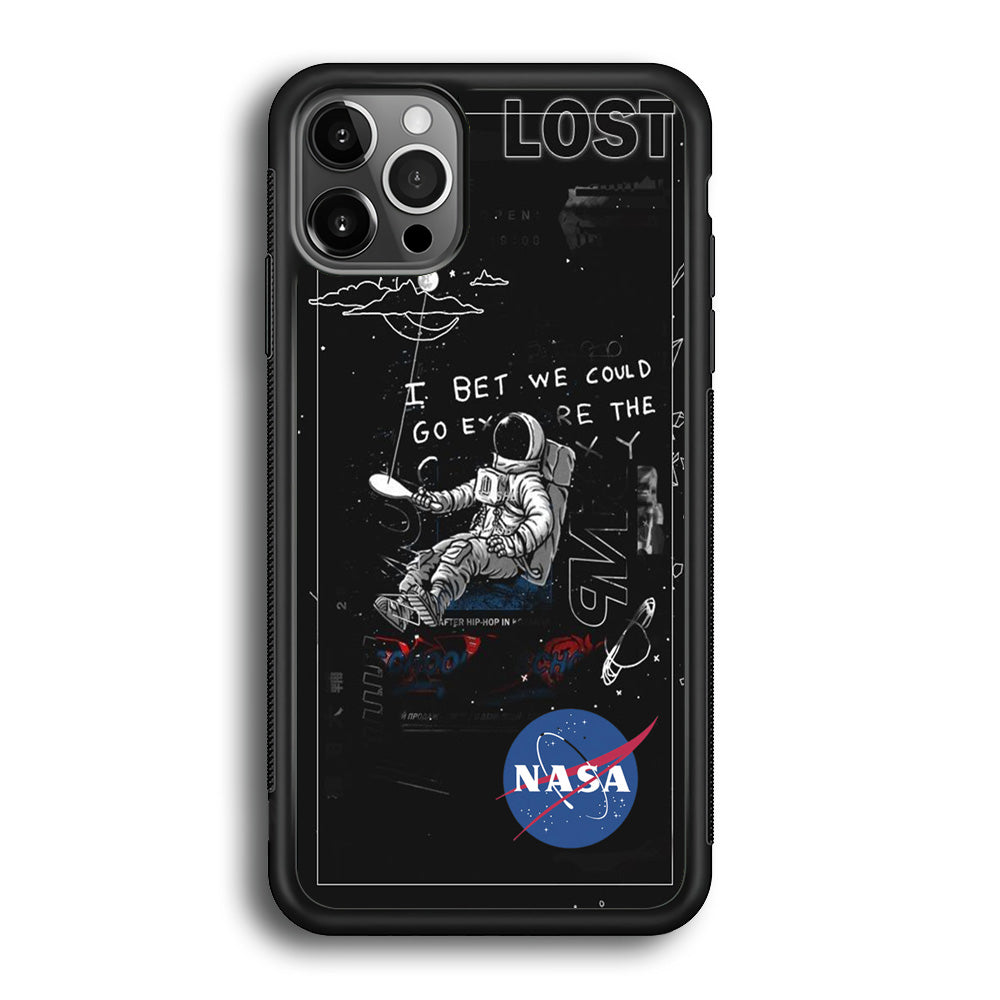 Nasa Lost Space Black iPhone 12 Pro Max Case