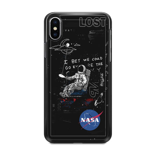 Nasa Lost Space Black iPhone X Case