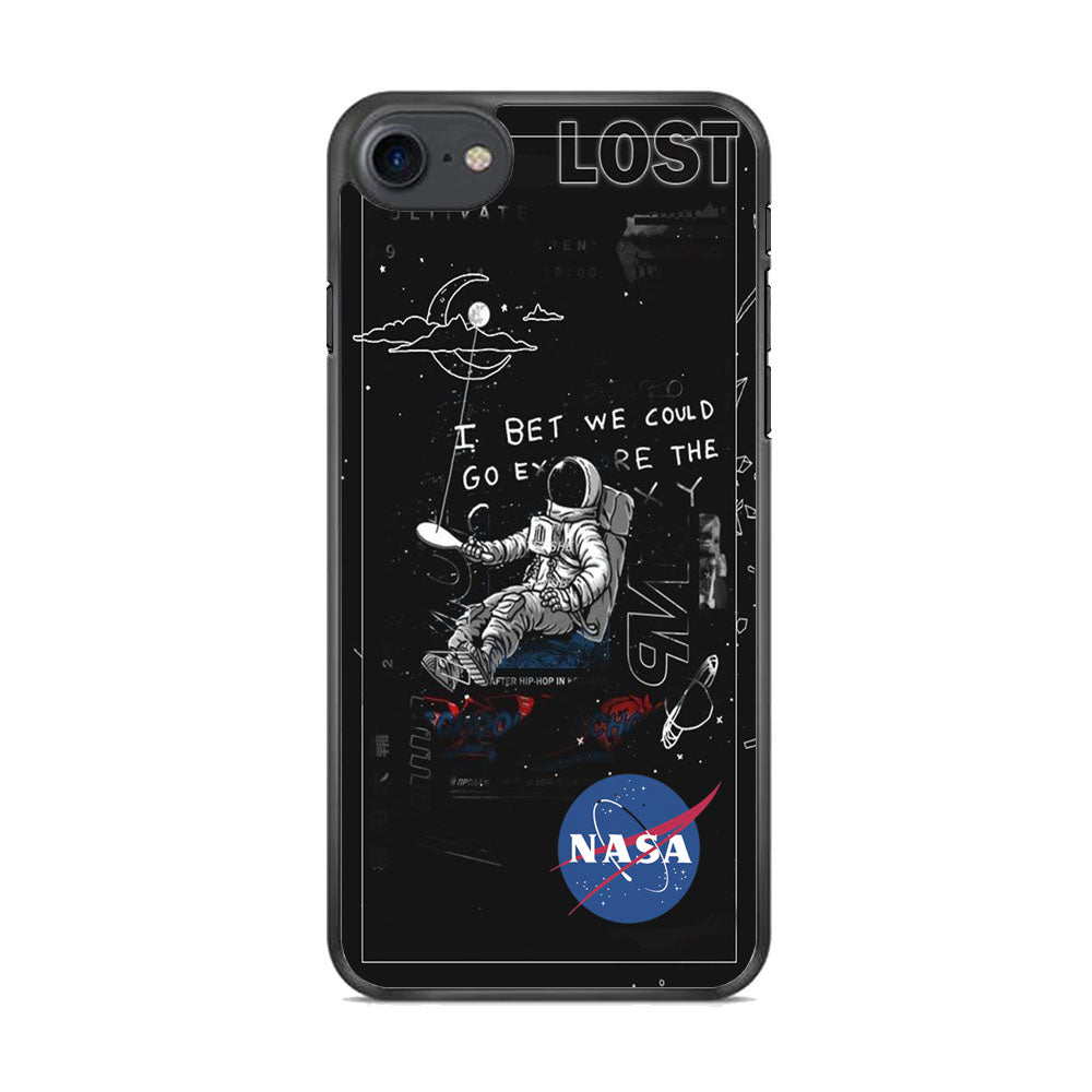 Nasa Lost Space Black iPhone 8 Case