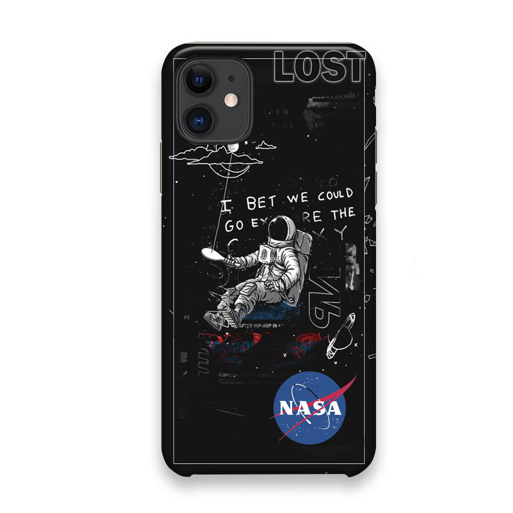 Nasa Lost Space Black iPhone 11 Case