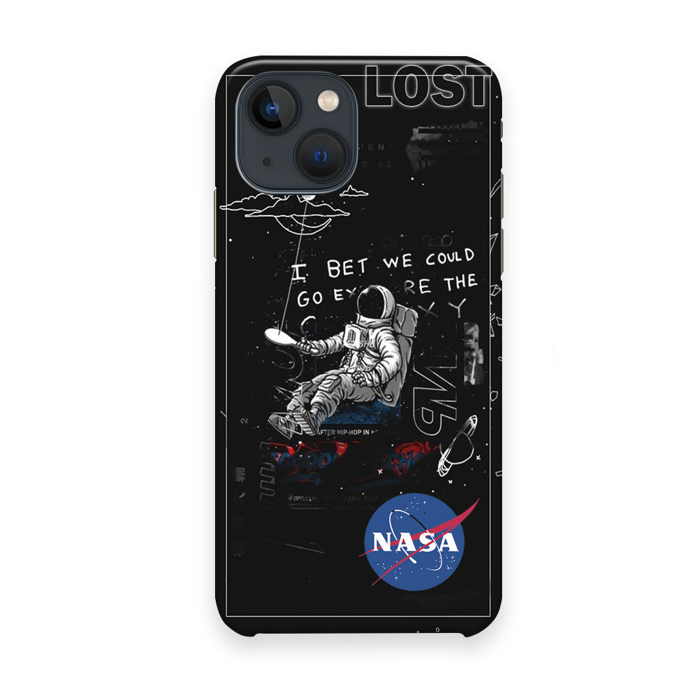 Nasa Lost Space Black iPhone 13 Case