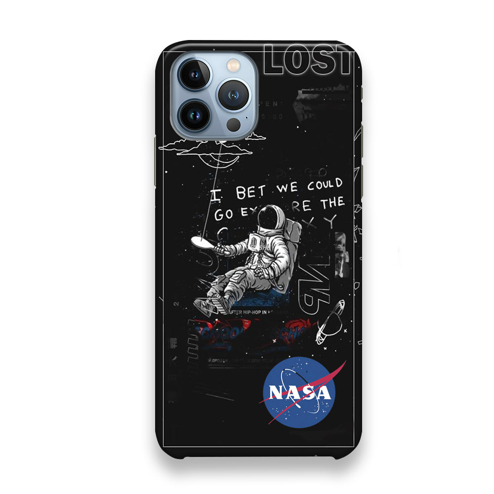 Nasa Lost Space Black iPhone 13 Pro Max Case