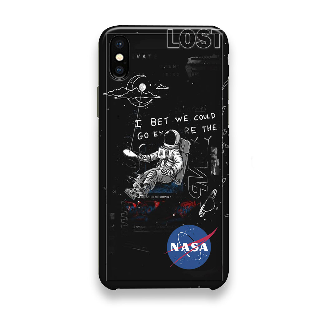 Nasa Lost Space Black iPhone Xs Case