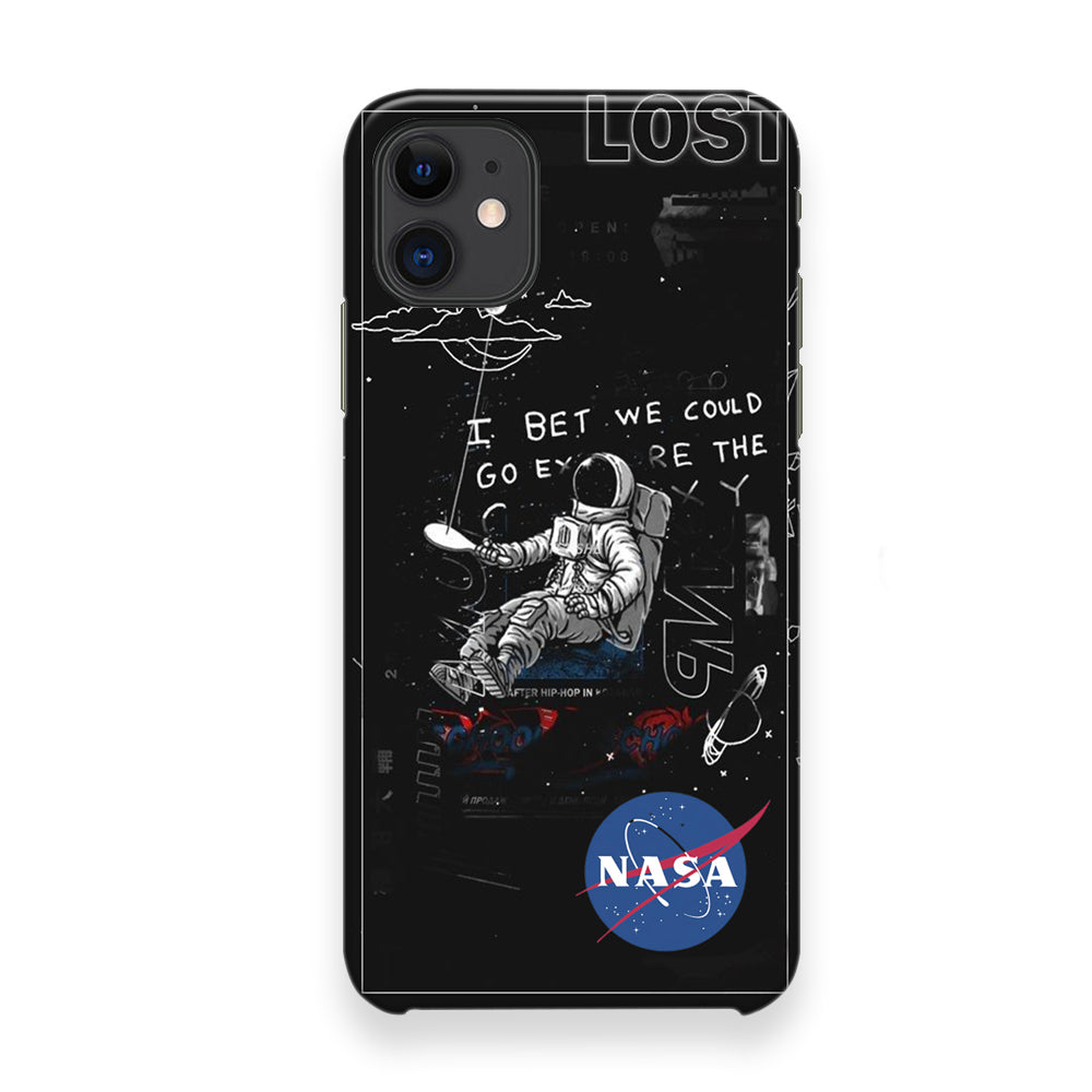 Nasa Lost Space Black iPhone 12 Case