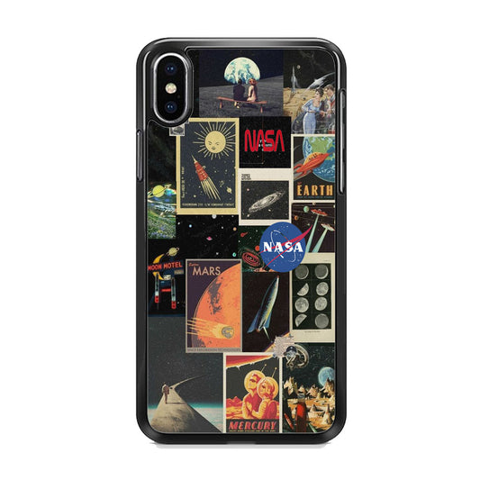 Nasa Wall Collage Space iPhone X Case