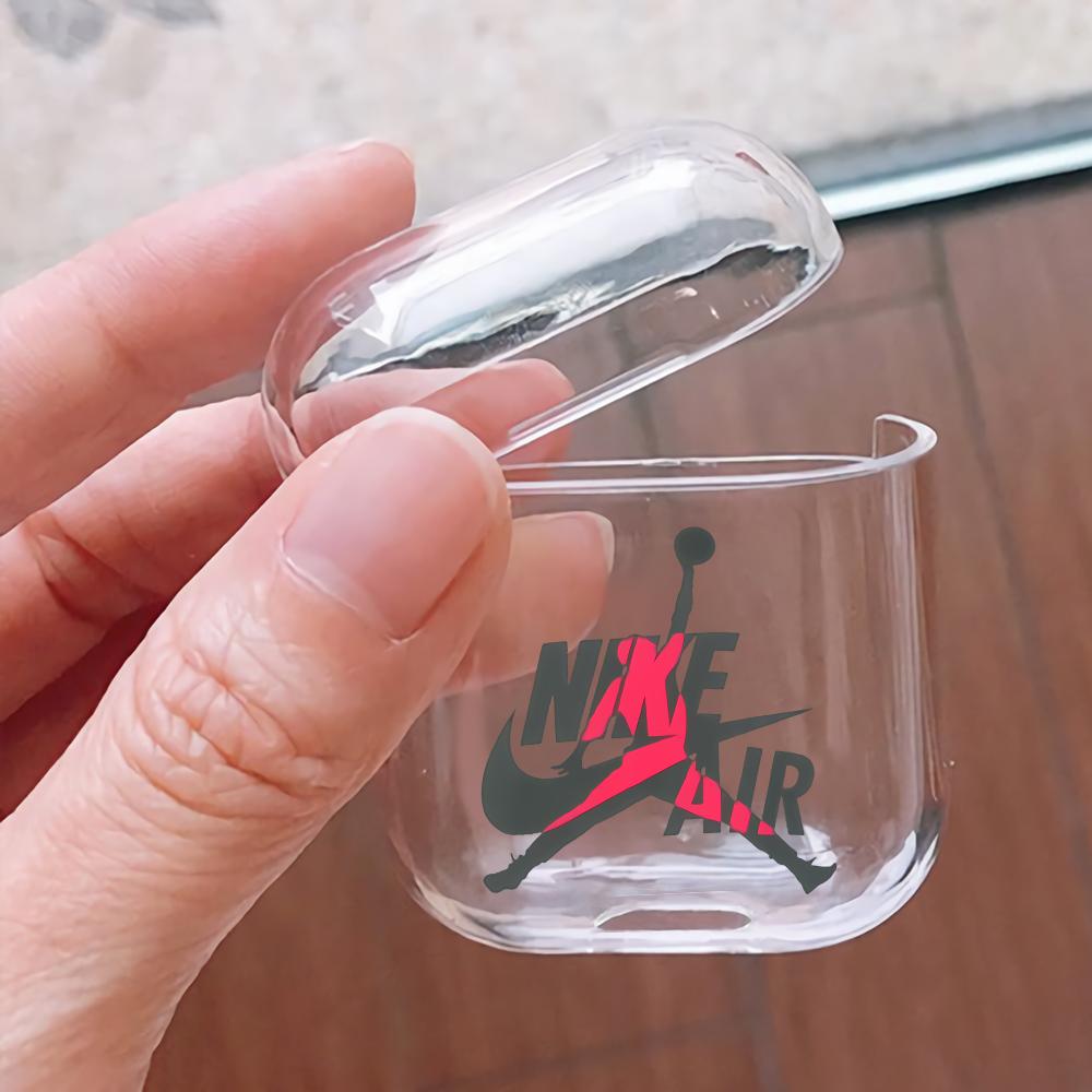 Nike Air Jordan Hard Plastic Protective Clear Case Cover For Apple Airpods