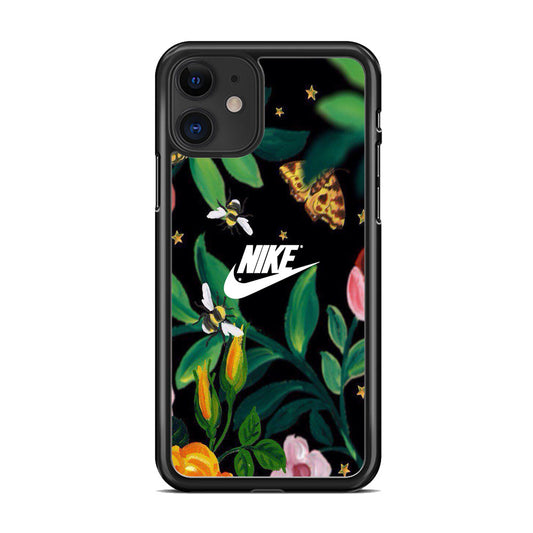 Nike Floral Frame Painting iPhone 11 Case