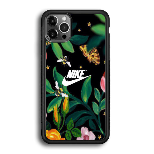 Nike Floral Frame Painting iPhone 12 Pro Max Case