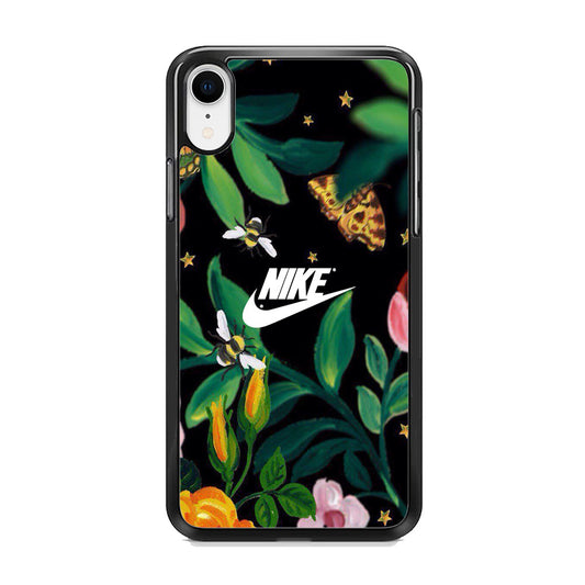 Nike Floral Frame Painting iPhone XR Case