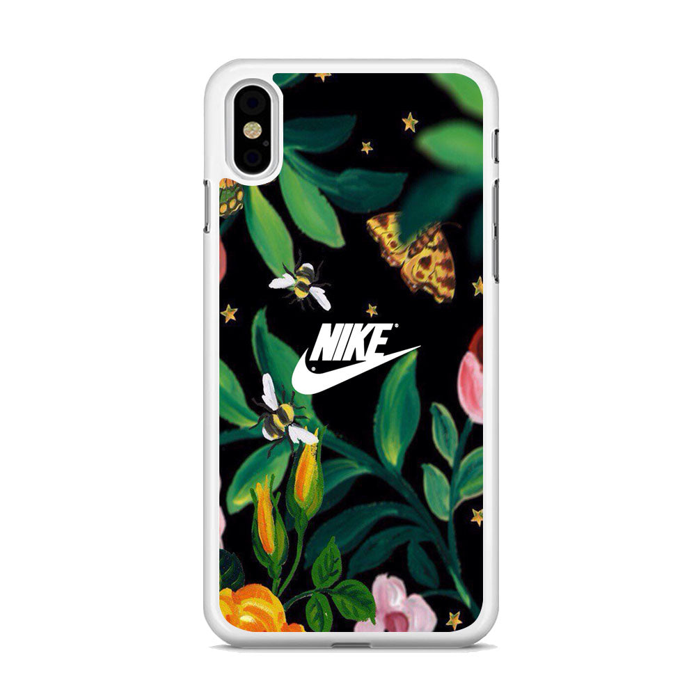 Nike Floral Frame Painting iPhone Xs Case