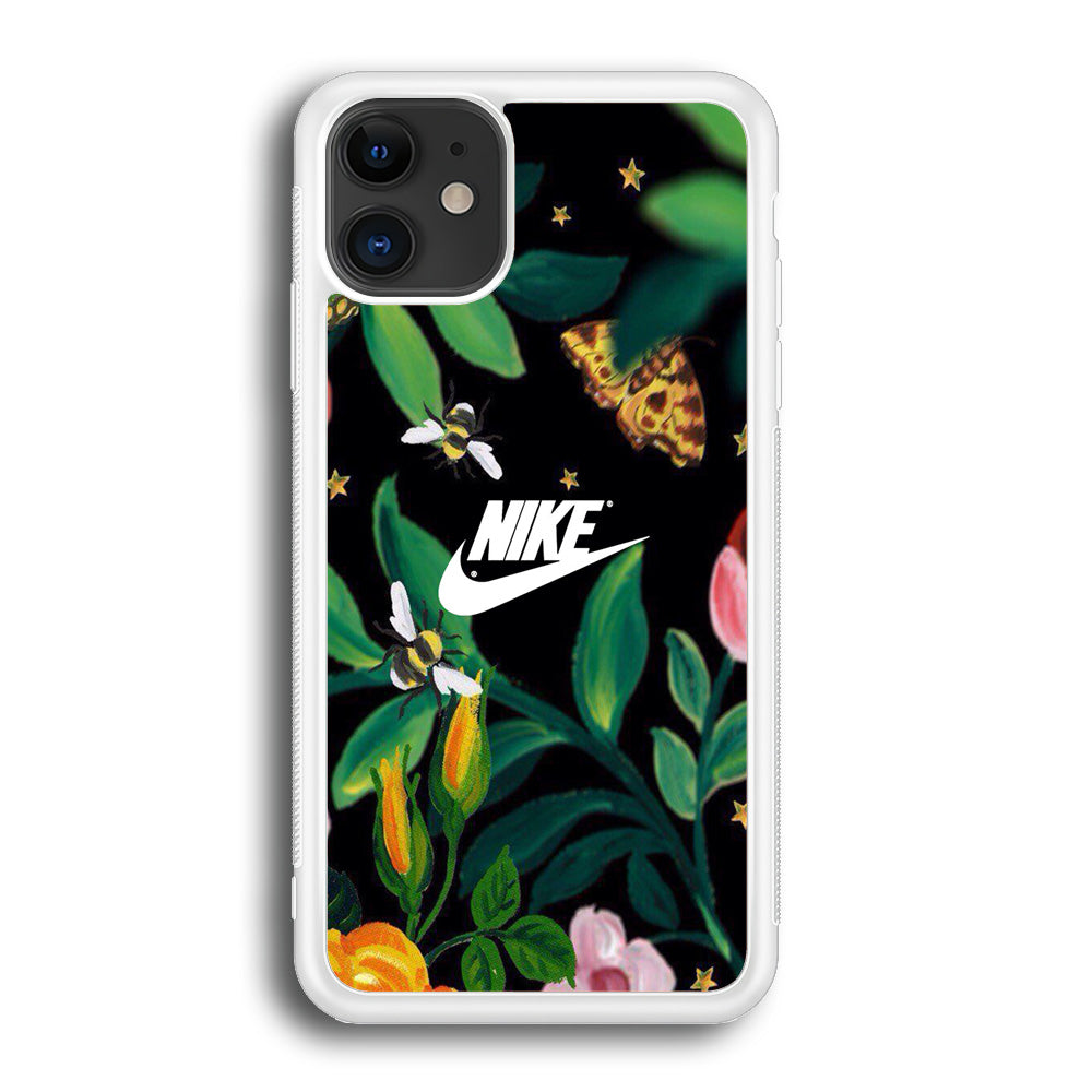 Nike Floral Frame Painting iPhone 12 Case