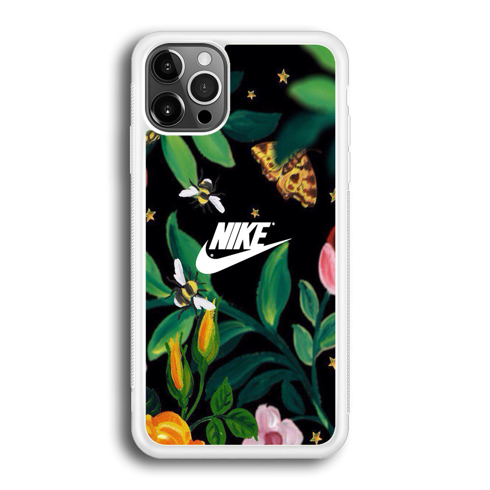 Nike Floral Frame Painting iPhone 12 Pro Max Case