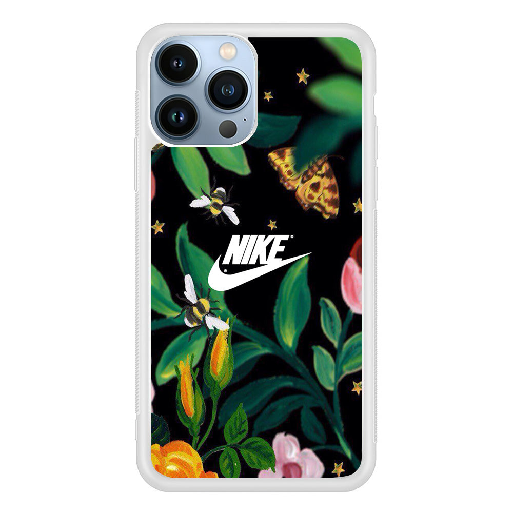 Nike Floral Frame Painting iPhone 13 Pro Max Case