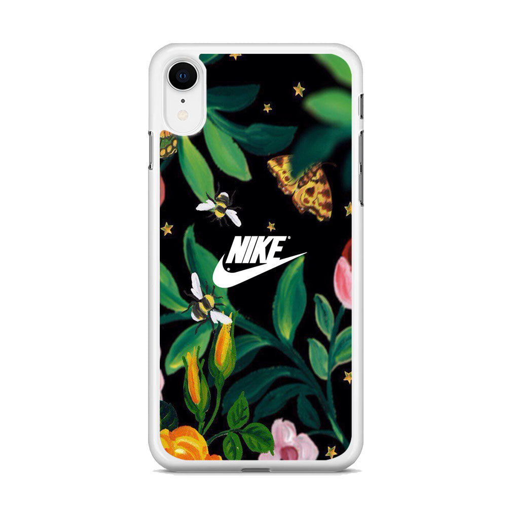 Nike Floral Frame Painting iPhone XR Case