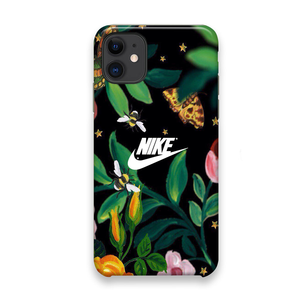 Nike Floral Frame Painting iPhone 11 Case