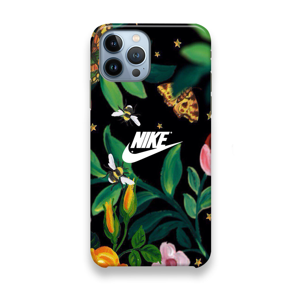 Nike Floral Frame Painting iPhone 13 Pro Max Case