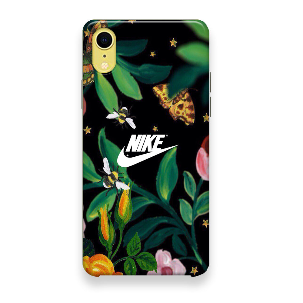 Nike Floral Frame Painting iPhone XR Case