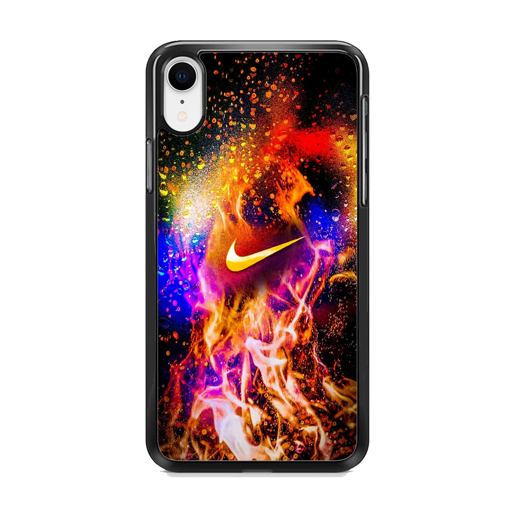 Nike Logo in Fire iPhone XR Case