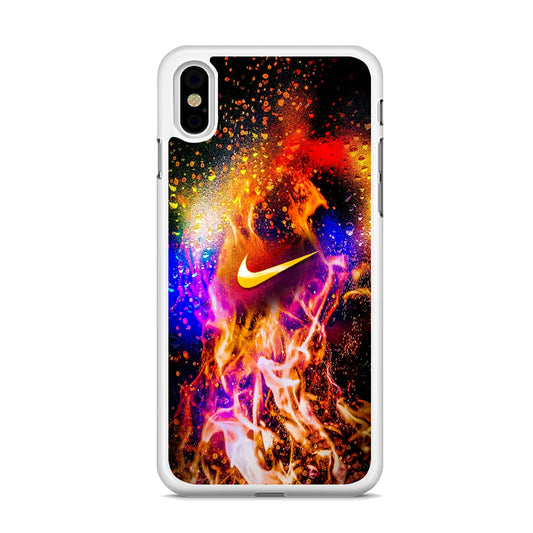 Nike Logo in Fire  iPhone Xs Max Case