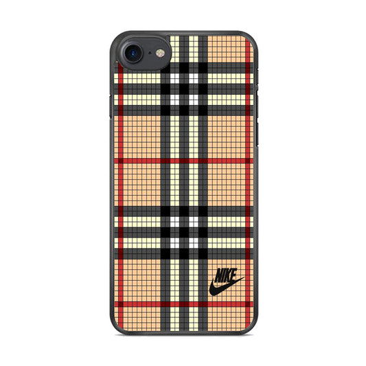 Nike Plaid Brown Motif iPhone 8 Case