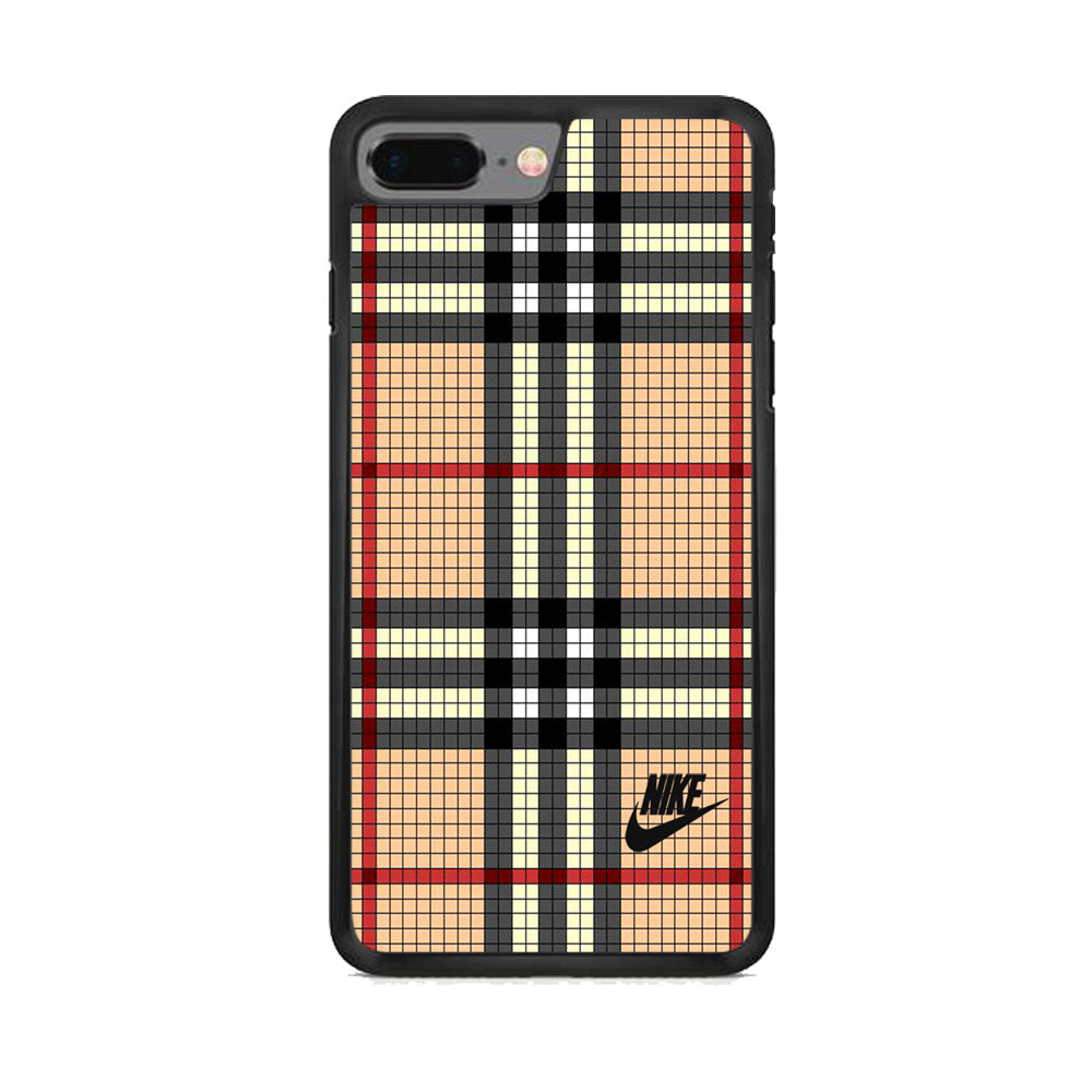 Nike Plaid Brown Motif iPhone 8 Plus Case