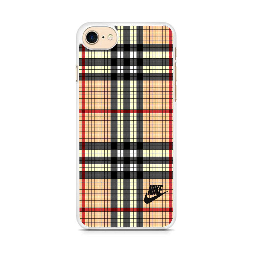 Nike Plaid Brown Motif iPhone 7 Case