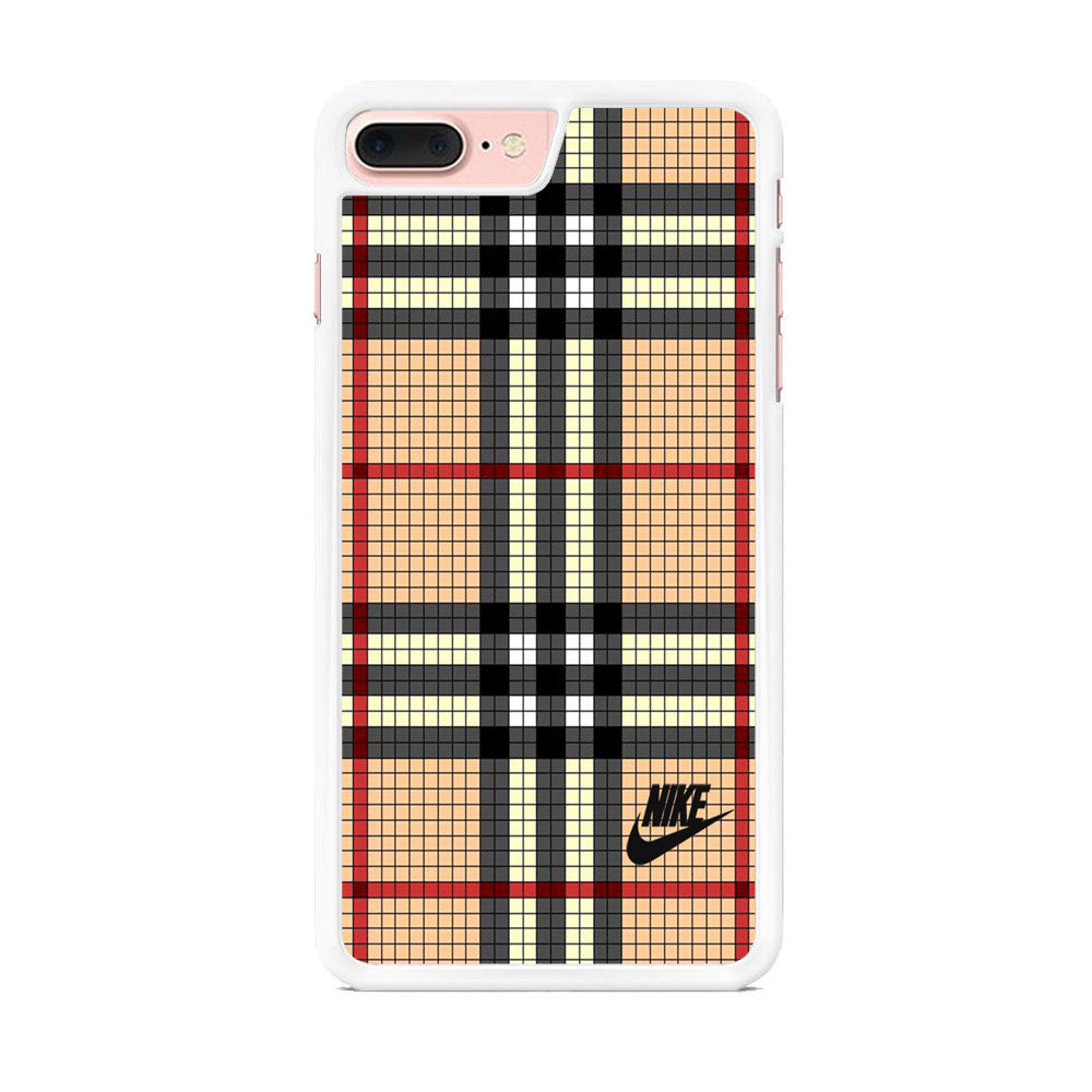 Nike Plaid Brown Motif iPhone 8 Plus Case