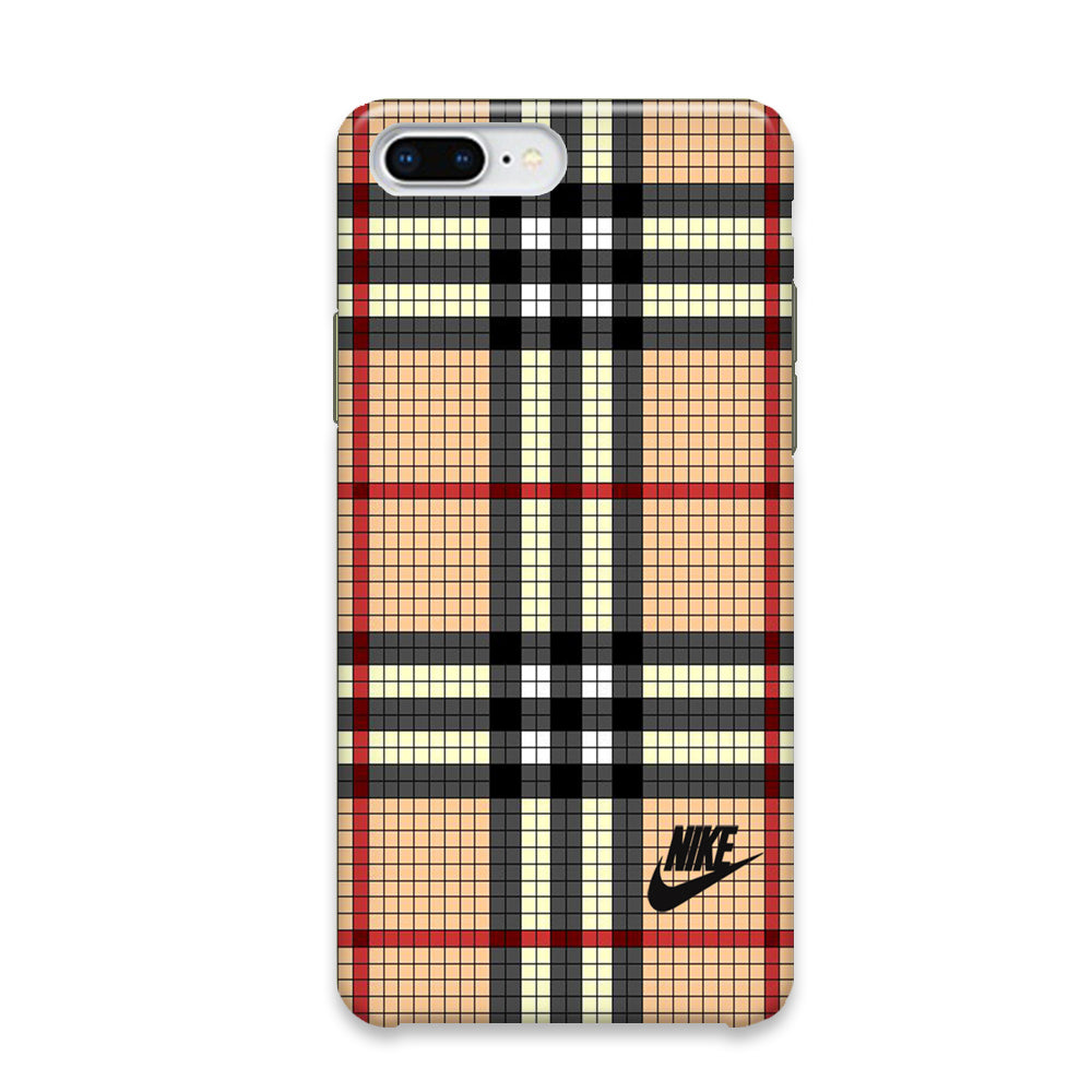 Nike Plaid Brown Motif iPhone 7 Plus Case