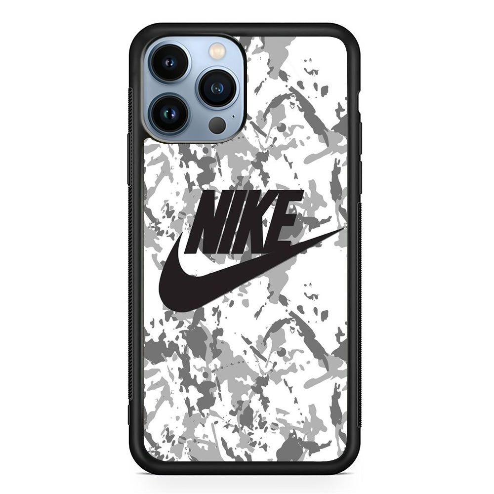 Nike White Ice Camo iPhone 13 Pro Max Case