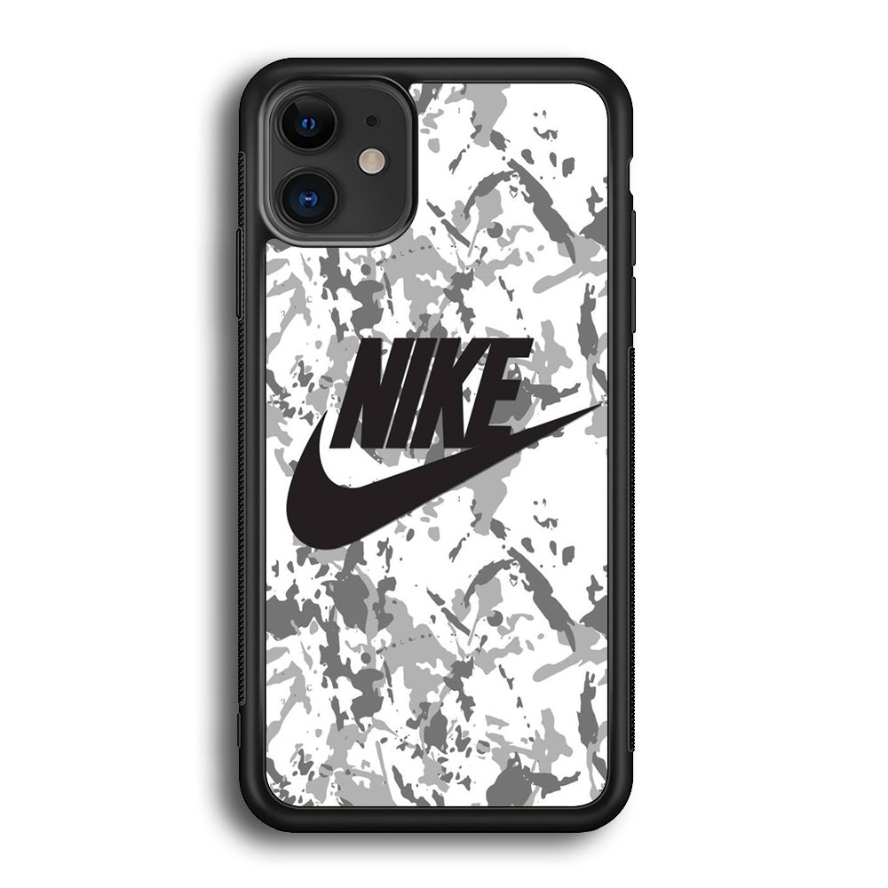 Nike White Ice Camo iPhone 12 Case