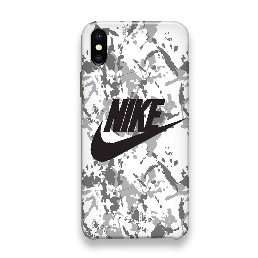 Nike White Ice Camo iPhone Xs Case