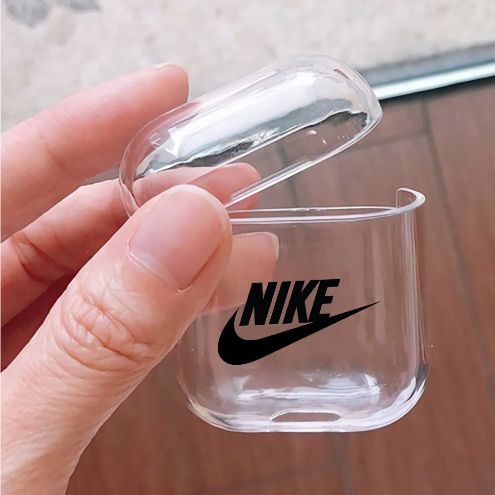 Nike Logo Hard Plastic  Protective Clear Case Cover For Apple Airpods - Octracase