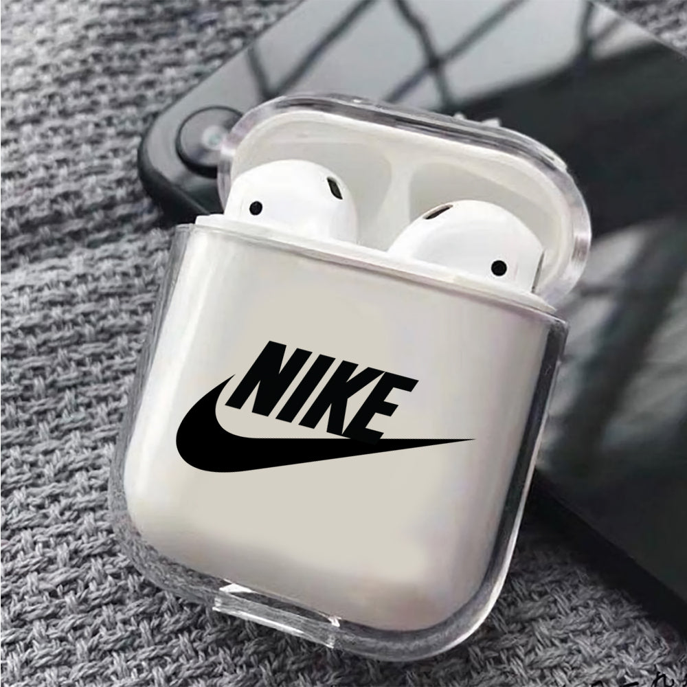 Nike Logo Hard Plastic  Protective Clear Case Cover For Apple Airpods - Octracase