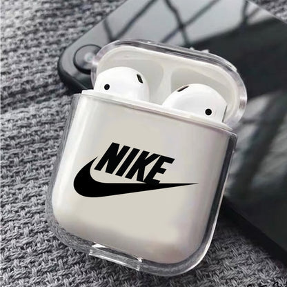 Nike Logo Hard Plastic  Protective Clear Case Cover For Apple Airpods - Octracase