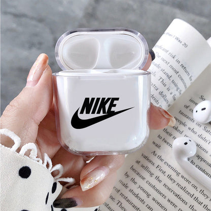 Nike Logo Hard Plastic  Protective Clear Case Cover For Apple Airpods - Octracase