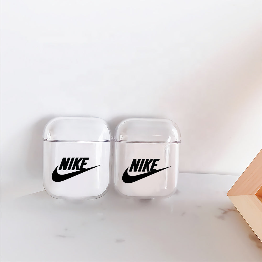 Nike Logo Hard Plastic  Protective Clear Case Cover For Apple Airpods - Octracase