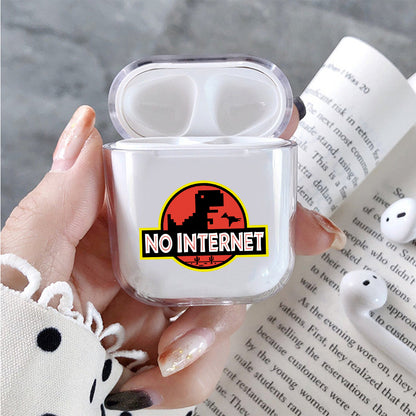 No Internet Hard Plastic Protective Clear Case Cover For Apple Airpods