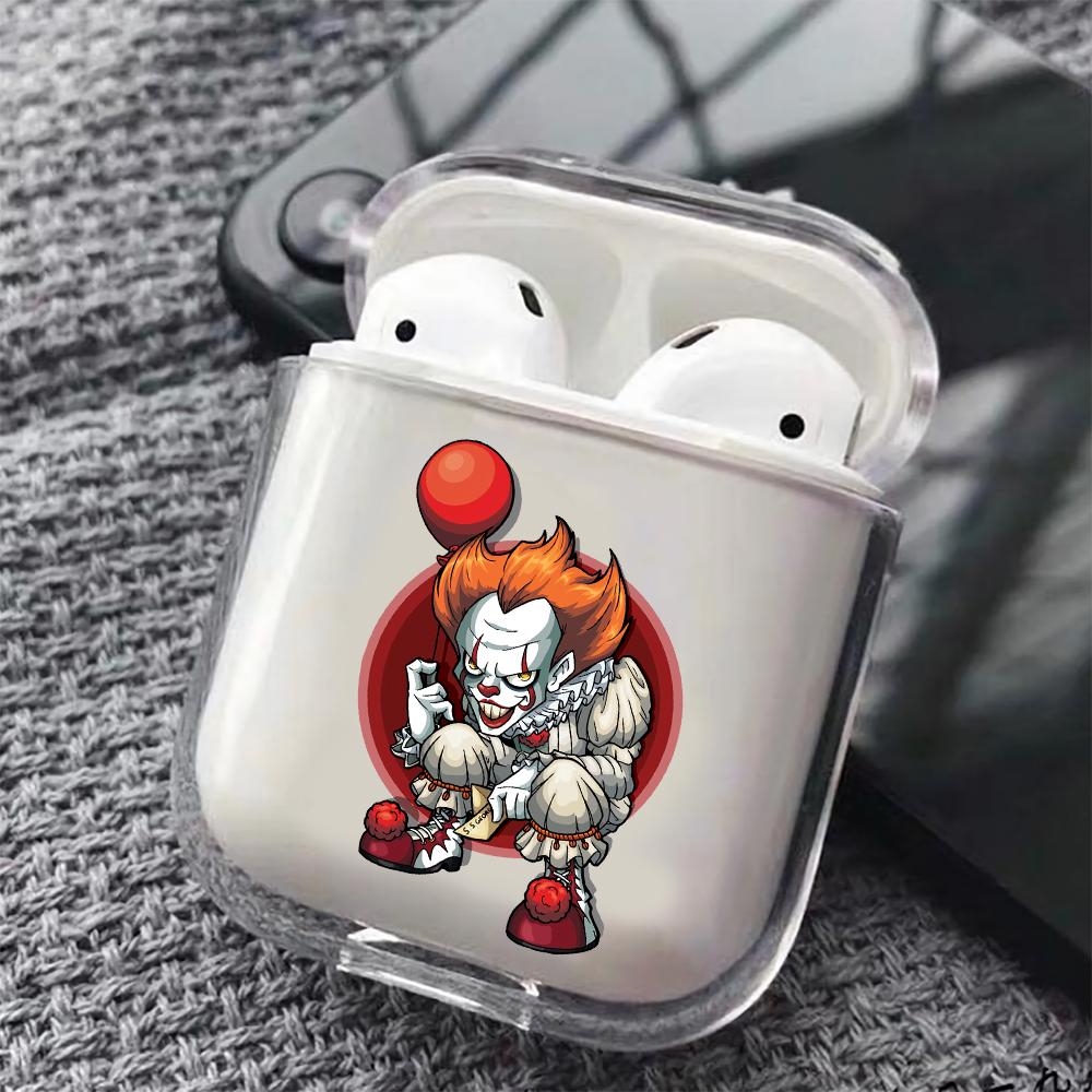 Pennywise The Clown Hard Plastic Protective Clear Case Cover For Apple Airpods