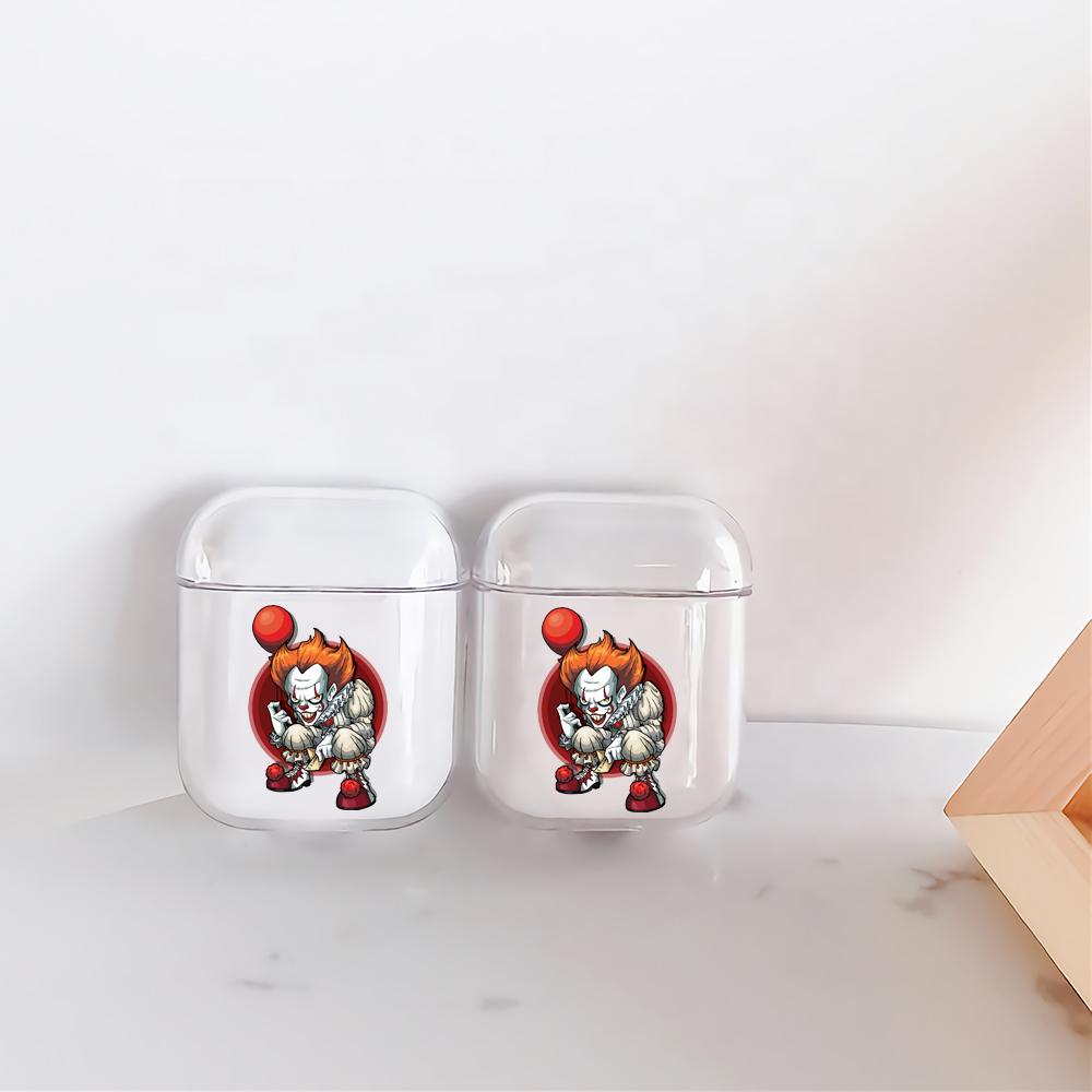 Pennywise The Clown Hard Plastic Protective Clear Case Cover For Apple Airpods