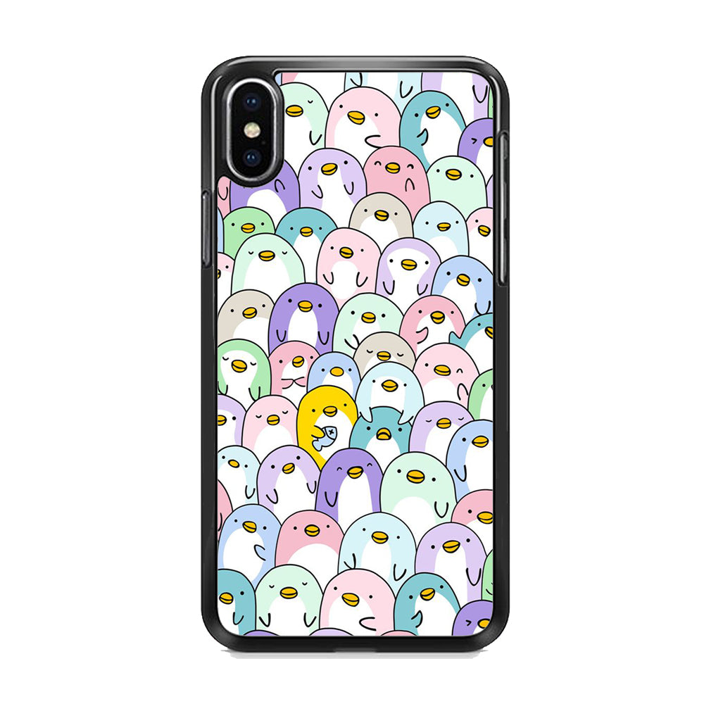 Pinguins Doodle iPhone Xs Case