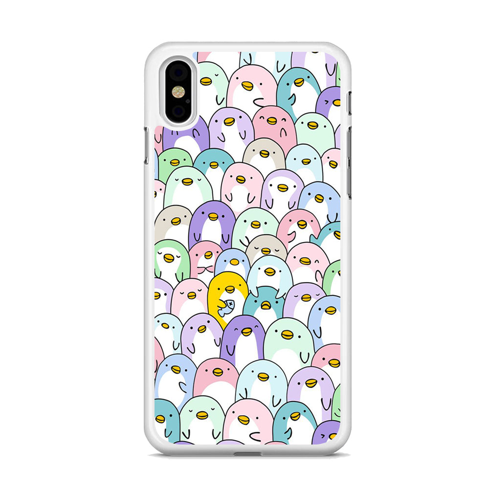 Pinguins Doodle iPhone Xs Max Case