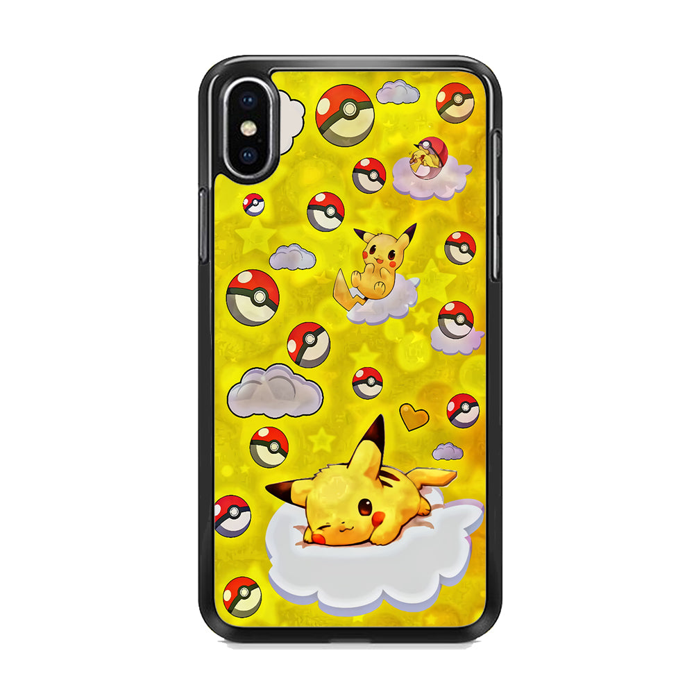 Pokemon Pikachu and Cloud iPhone Xs Case