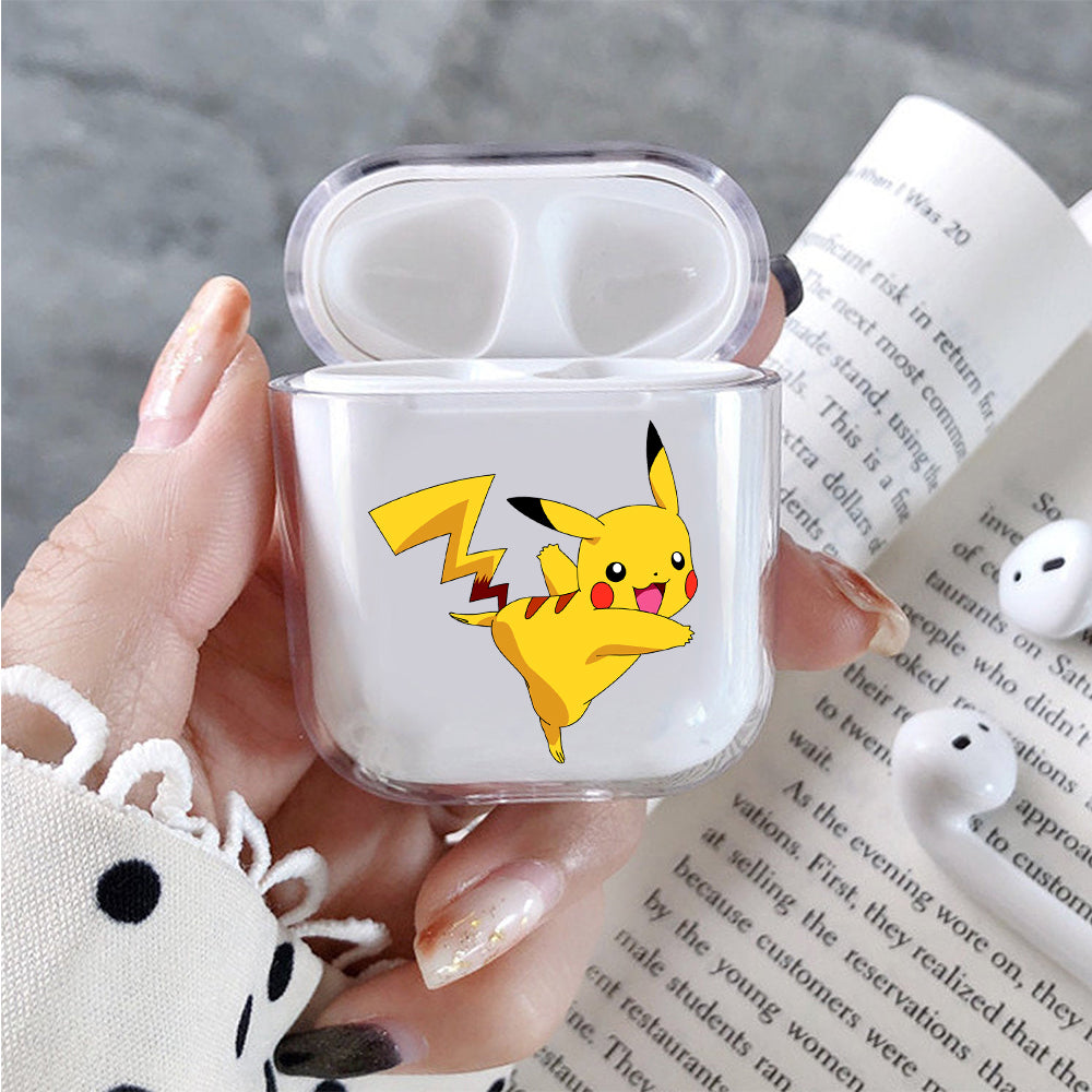 Pokemon Pikachu Hard Plastic Protective Clear Case Cover For Apple Airpods