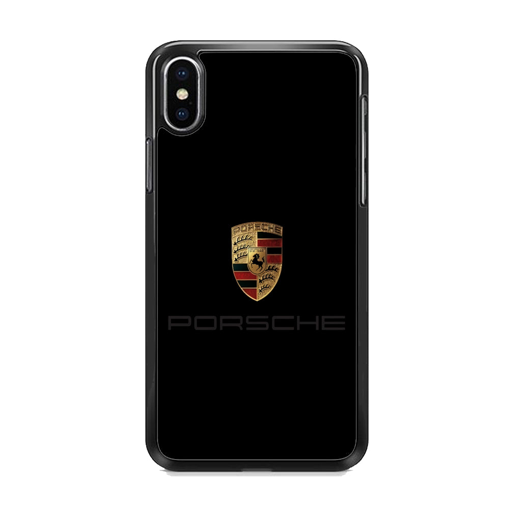 Porsche Logo Black iPhone X Case