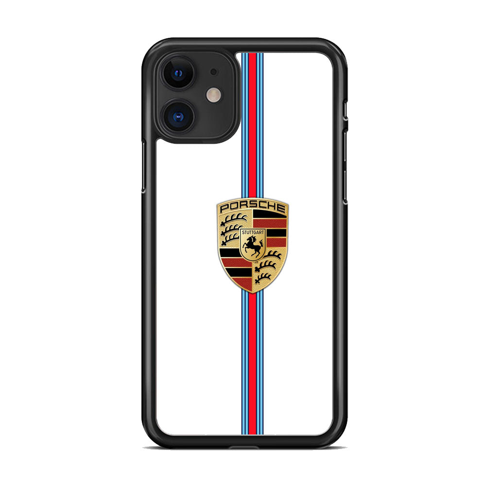 Porsche Logo White iPhone 11 Case