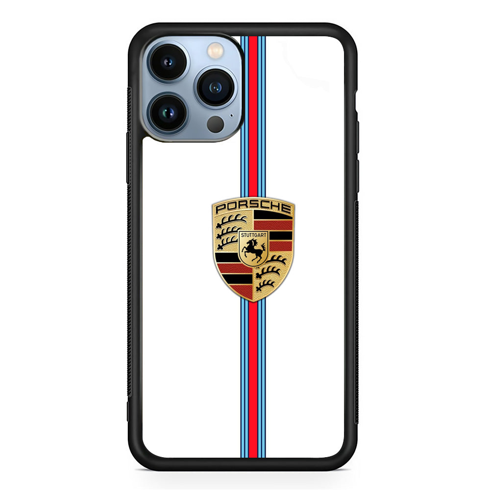 Porsche Logo White iPhone 13 Pro Case