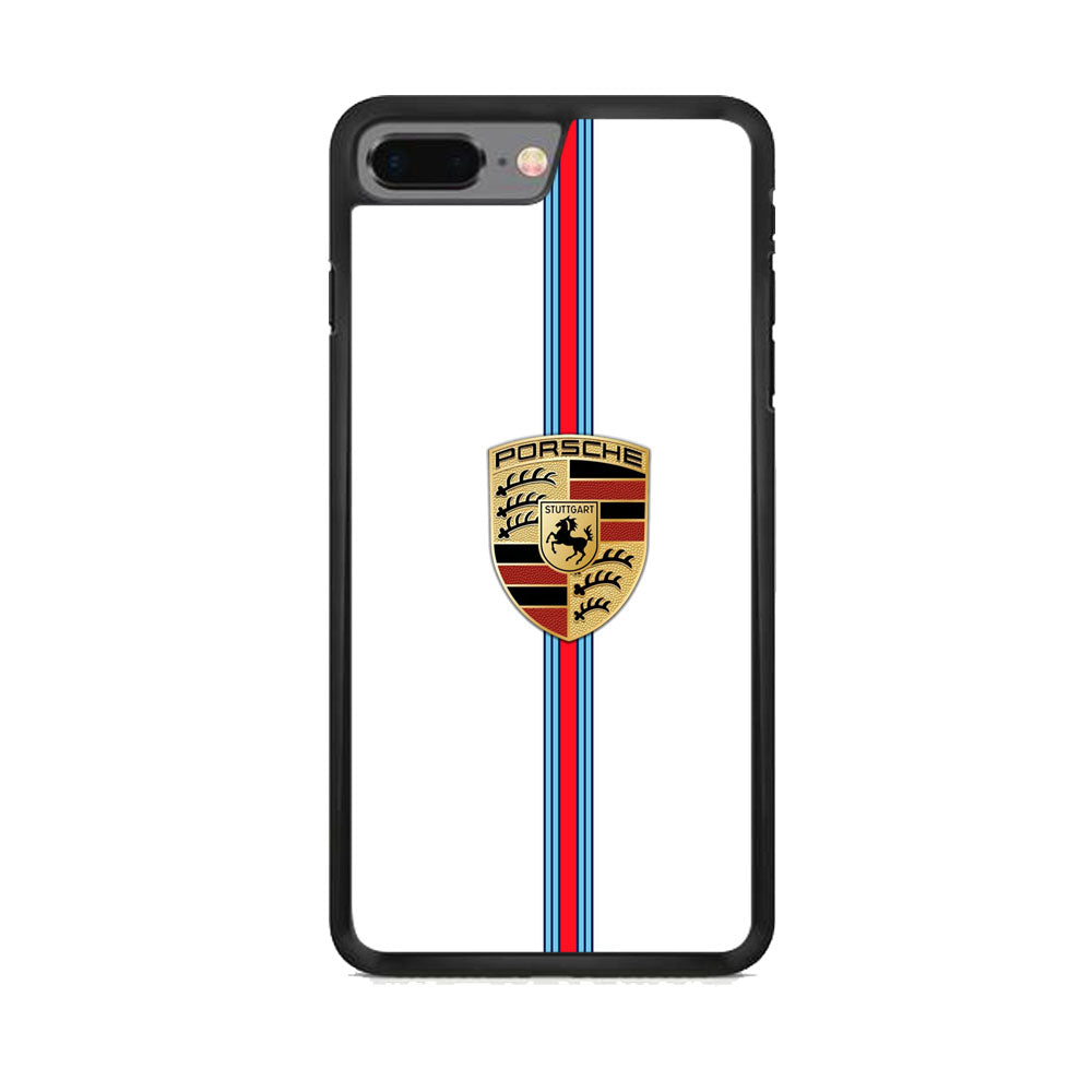 Porsche Logo White iPhone 8 Plus Case