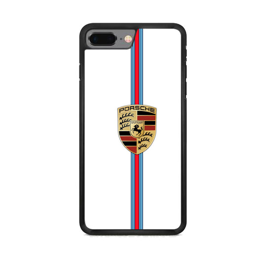 Porsche Logo White iPhone 8 Plus Case