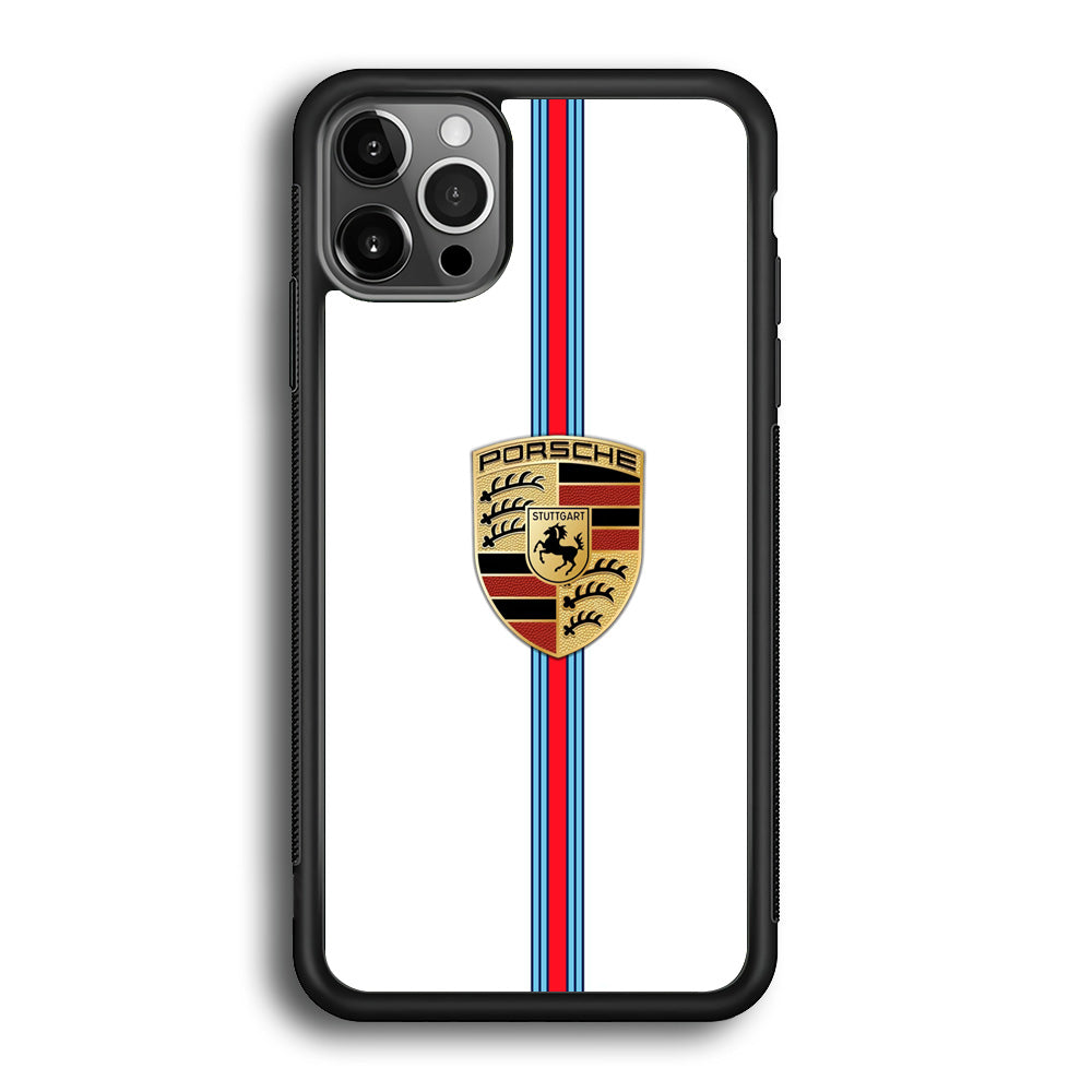 Porsche Logo White iPhone 12 Pro Max Case