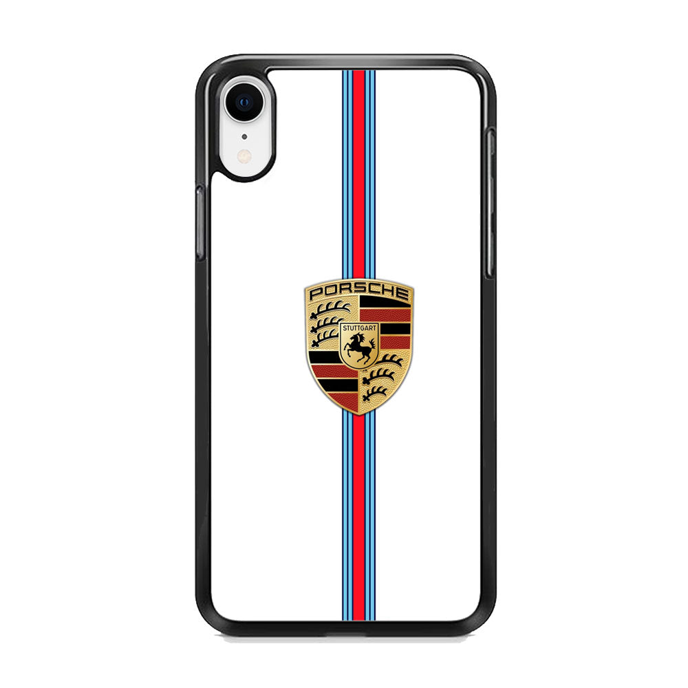 Porsche Logo White iPhone XR Case